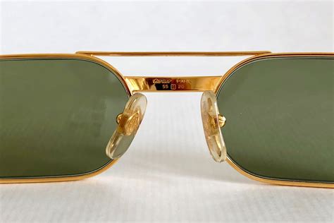 cartier sunglasses 18k gold solid gold